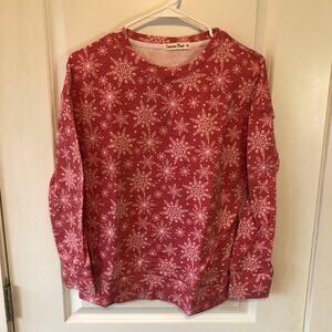 Emerson Road Women's PJ Set Dancing Snowflakes Brushed Butter Knit $78.00 sz S